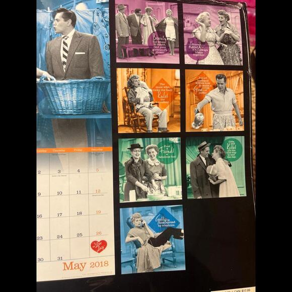 I love Lucy 2018 sealed‎ calendar - Picture 5 of 7